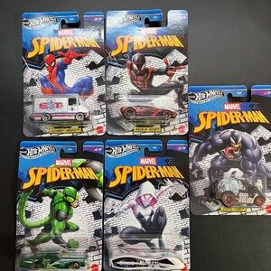 Hot Wheels Silver Series Marvel Spider-Man Character Toy Car Set - Multi-Color